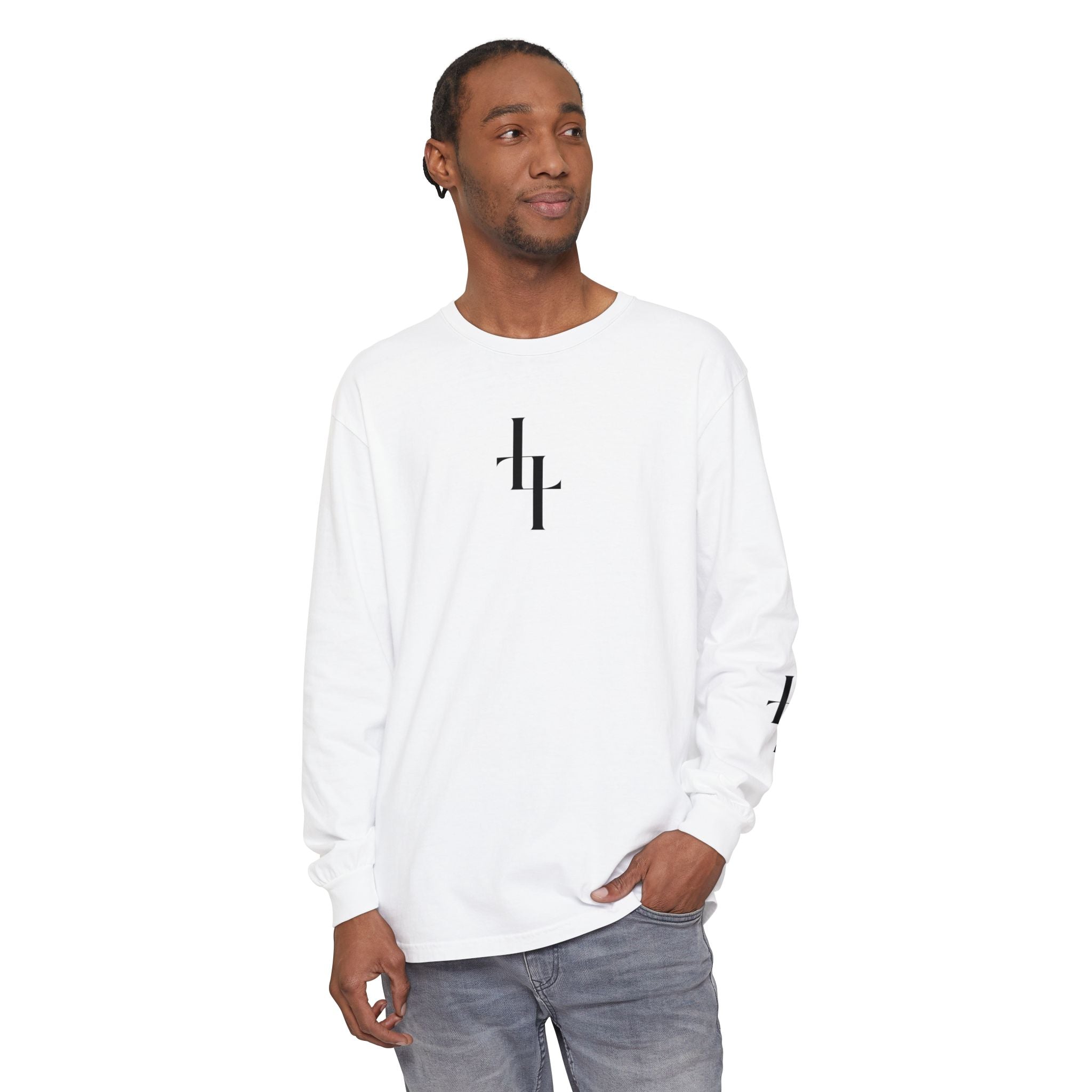 Lord Of Lords™ One B&W Men White Long Sleeve Shirt