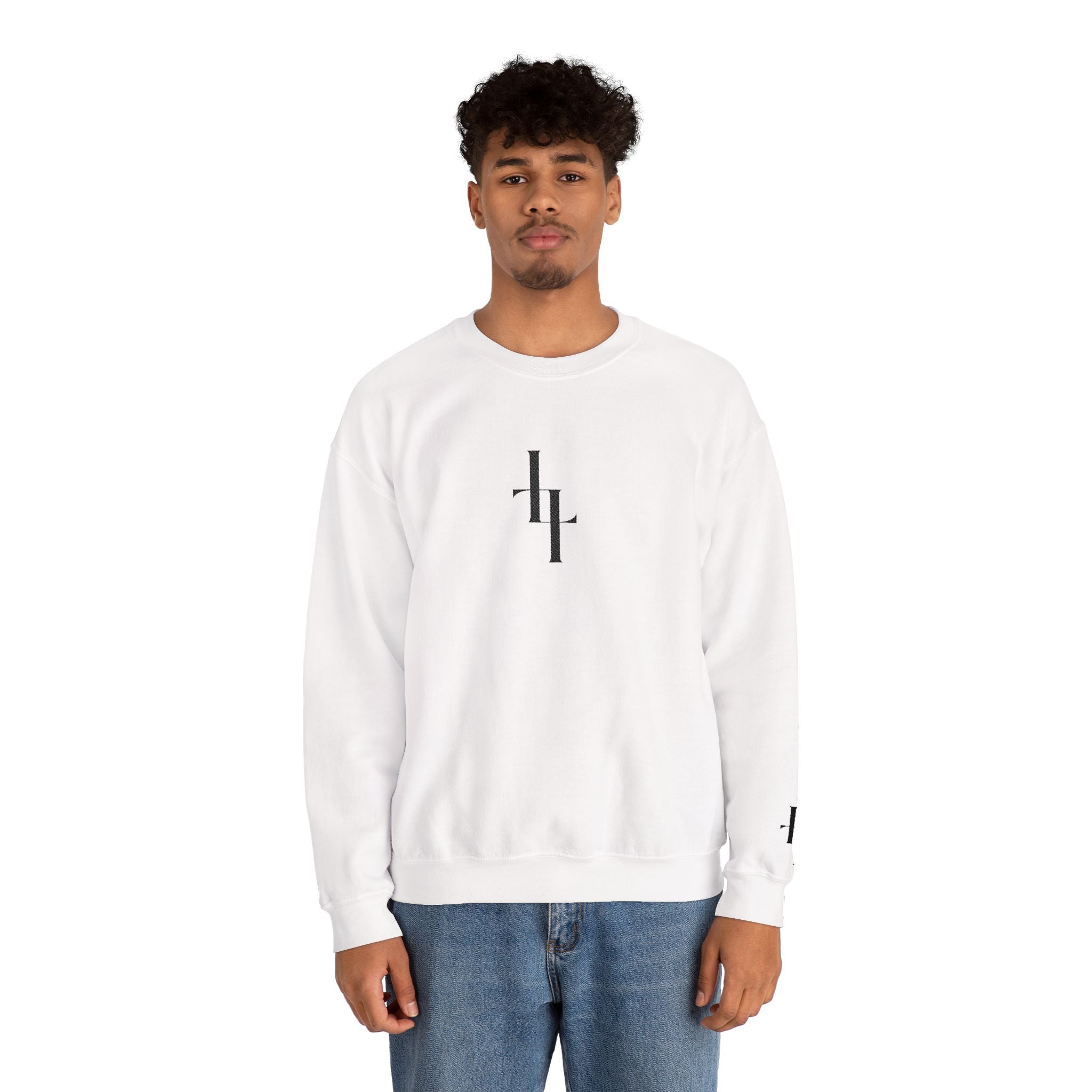 Lord Of Lords™ One B&W Men White Crewneck Sweatshirt