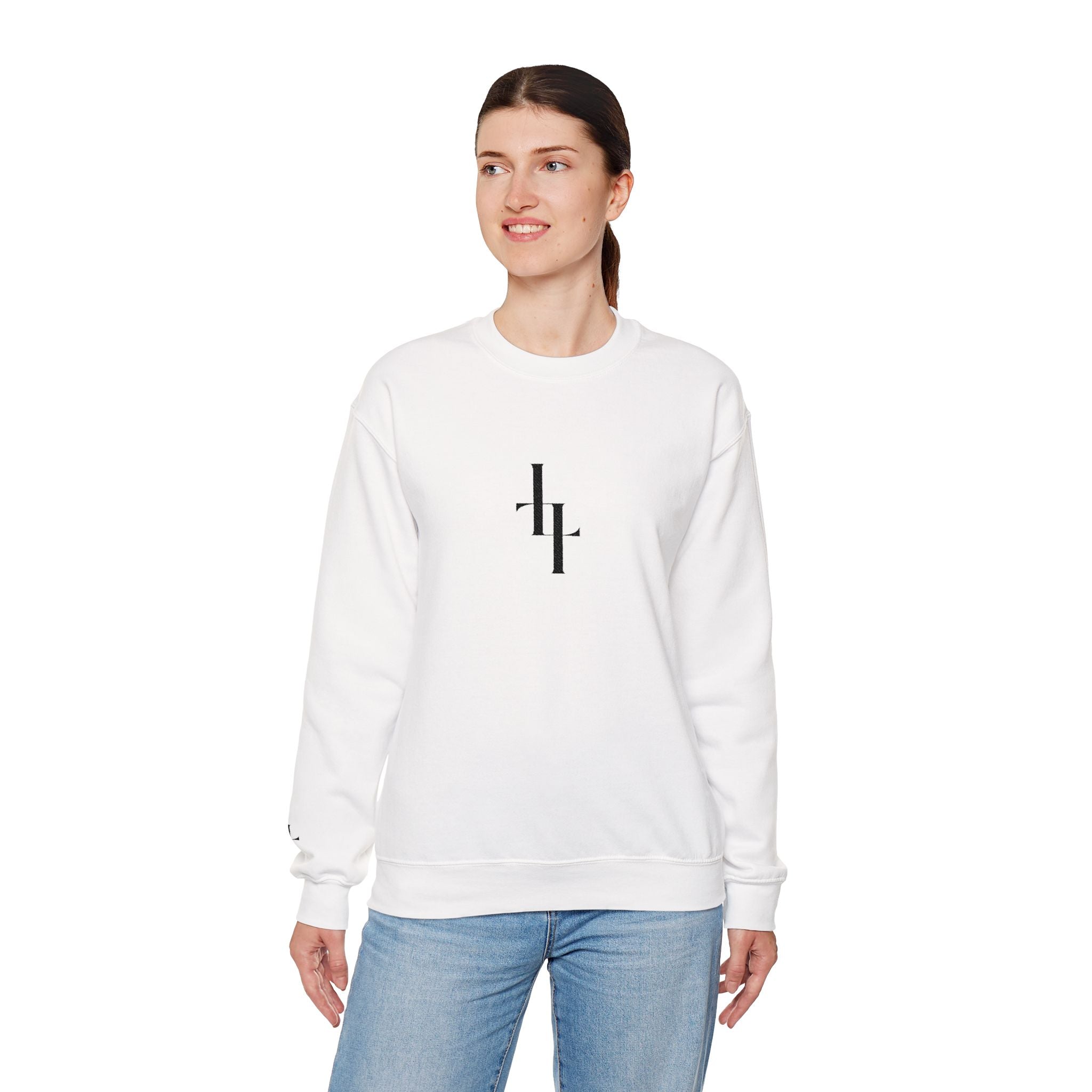 Lord Of Lords™ One B&W Women White Crewneck Sweatshirt