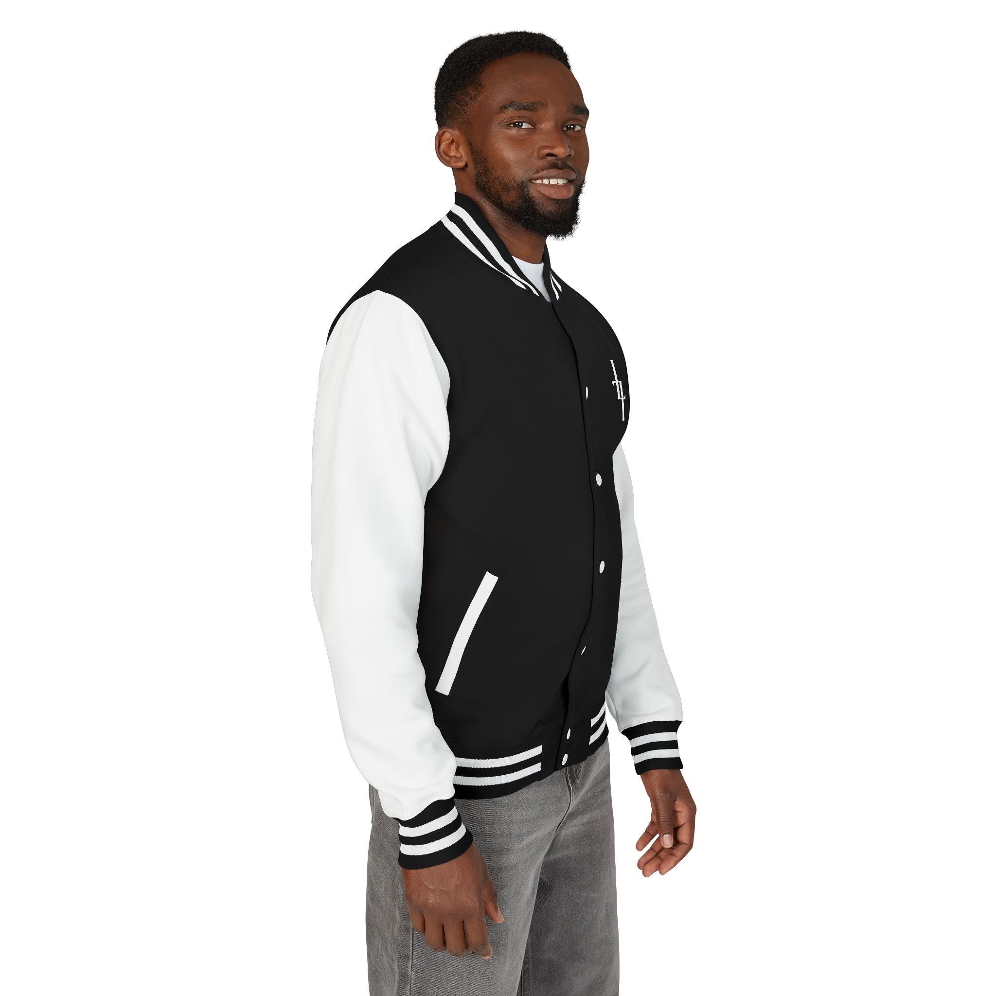 Lord Of Lords™ One B&W Men Letterman Jacket