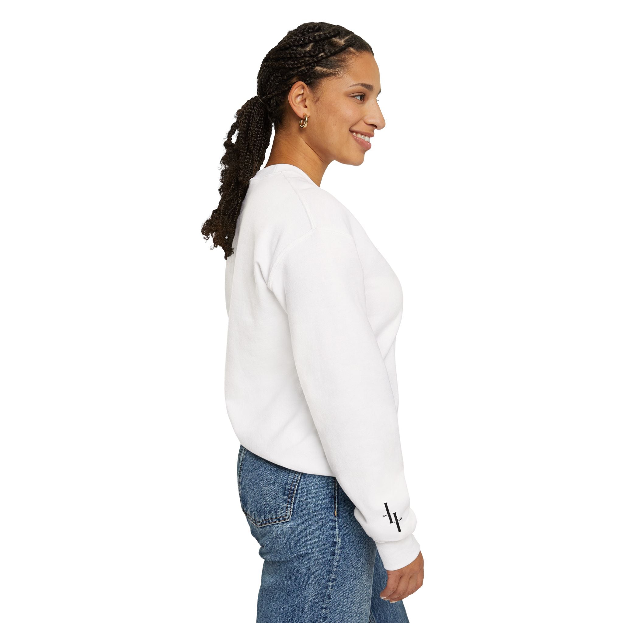 Lord Of Lords™ One B&W Women White Crewneck Sweatshirt