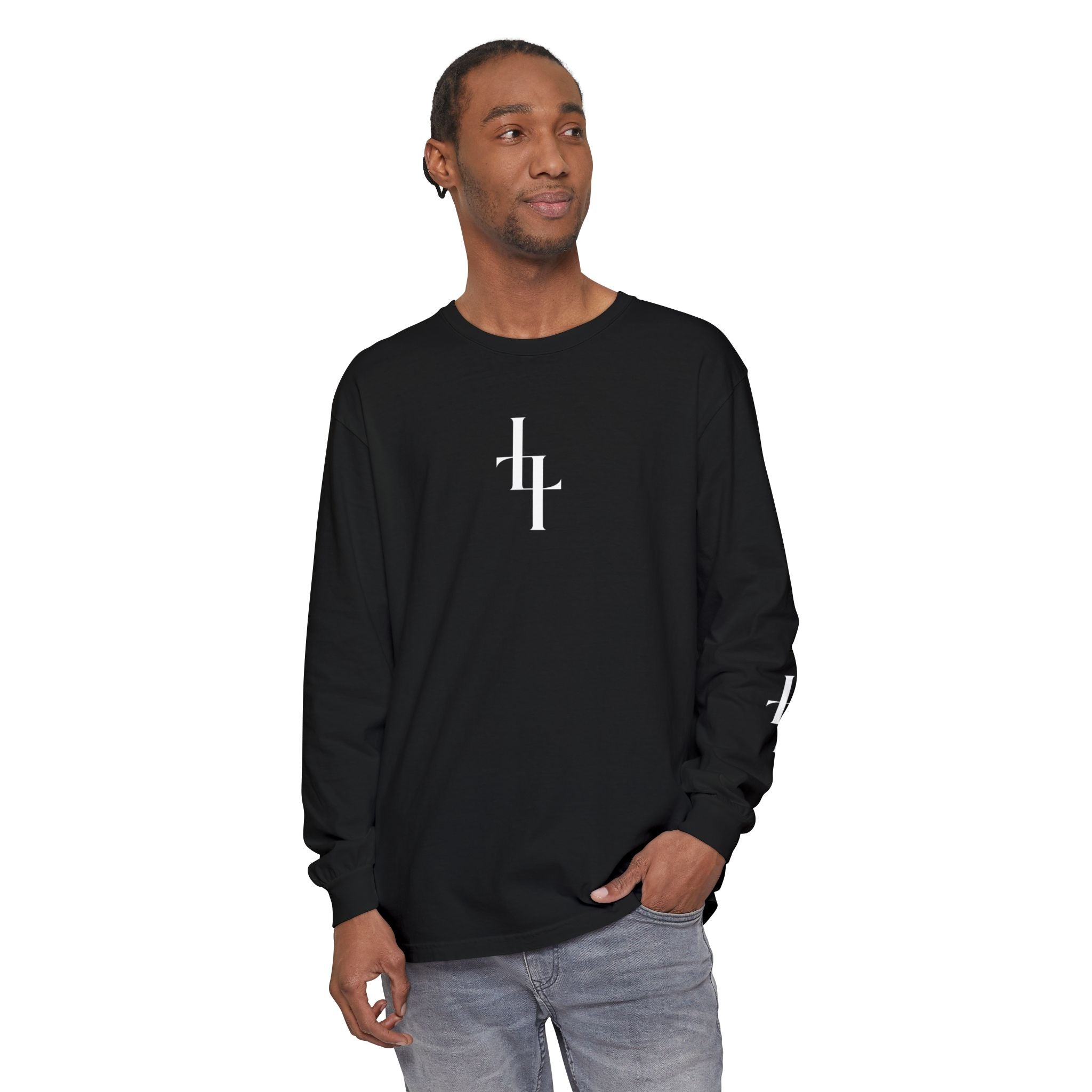 Lord Of Lords™ One B&W Men Black Long Sleeve Shirt