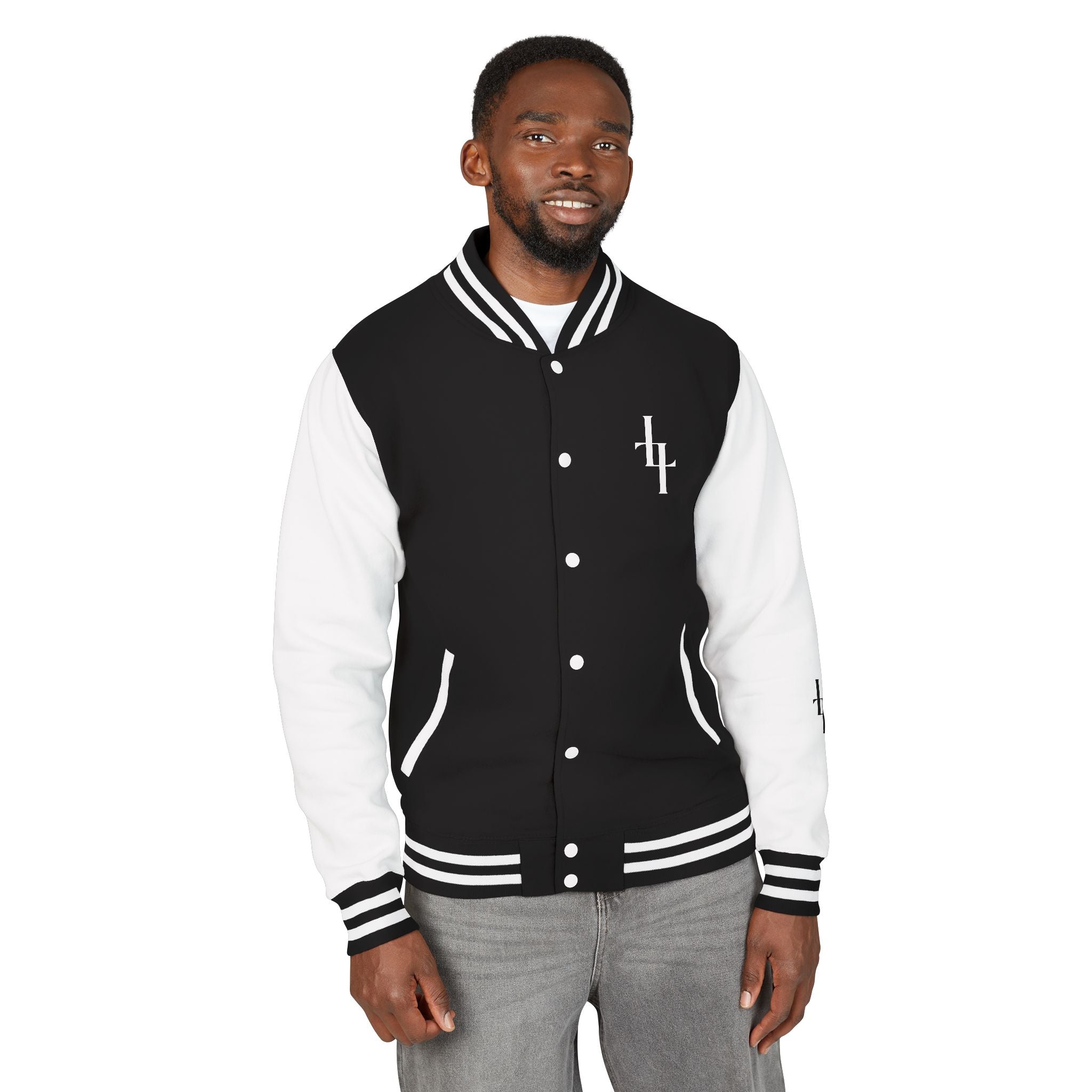 Lord Of Lords™ One B&W Men Letterman Jacket